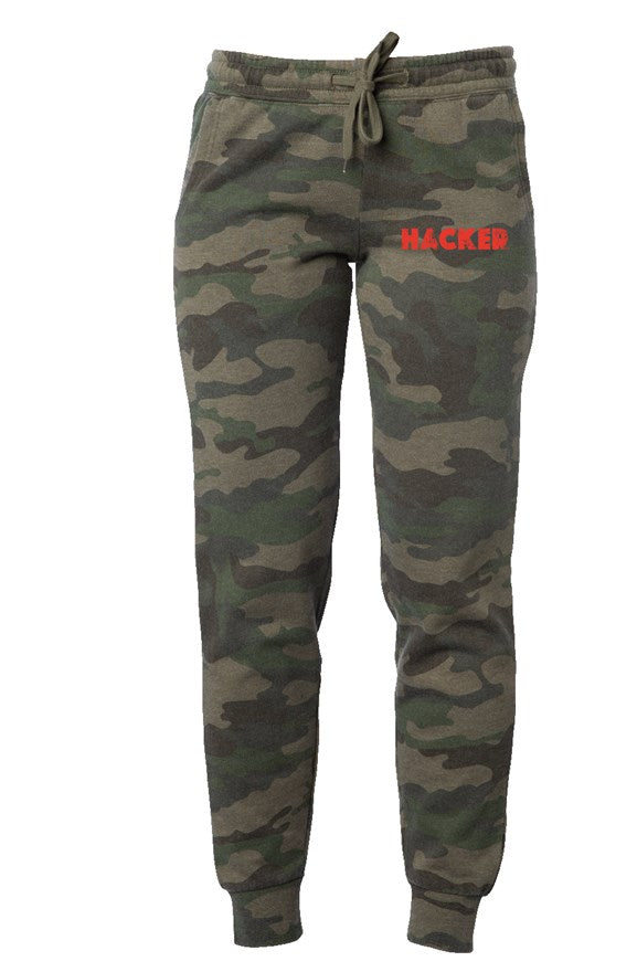 Womens Hacker Camo Wash Sweatpants
