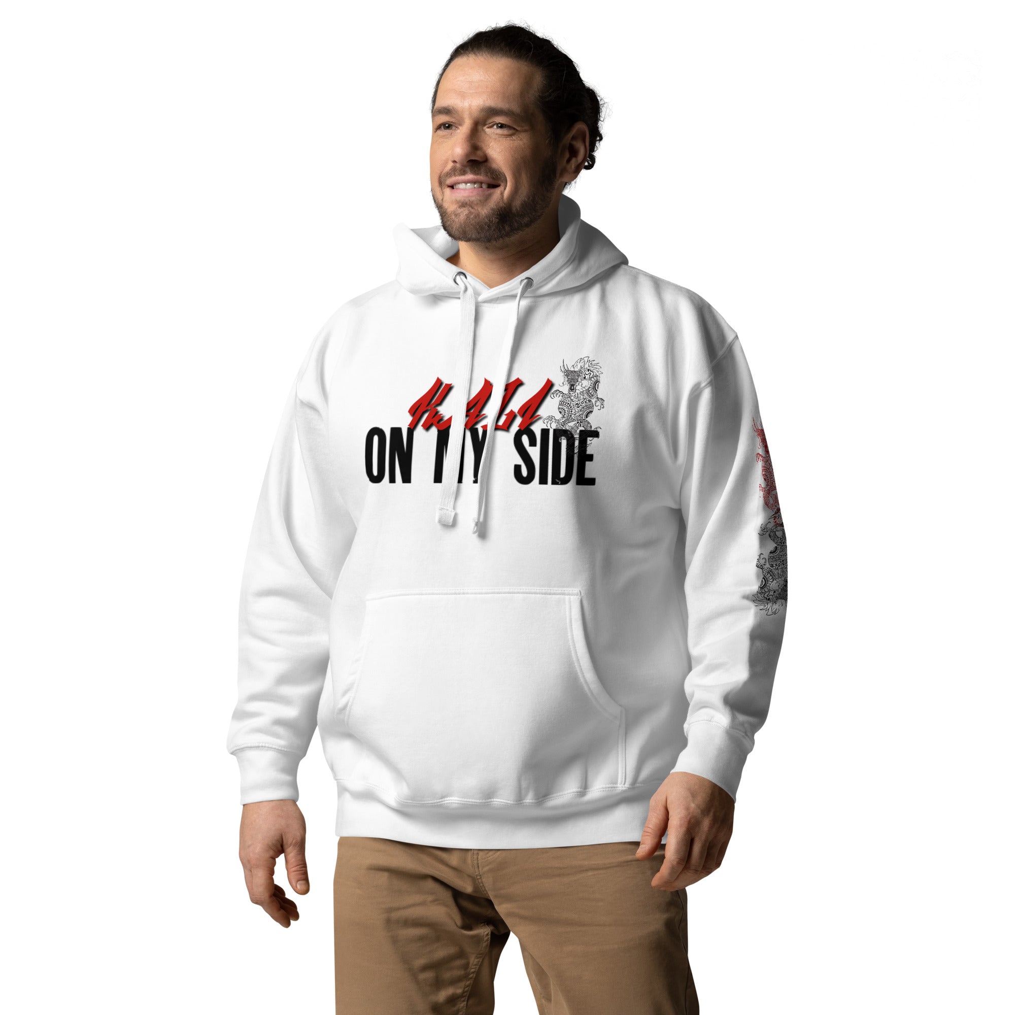 Kali on my side - Kali Linux Hacker Hoodie White