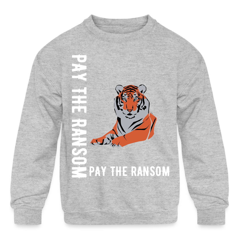 Pay The Ransom Kids' Crewneck Sweatshirt - heather gray