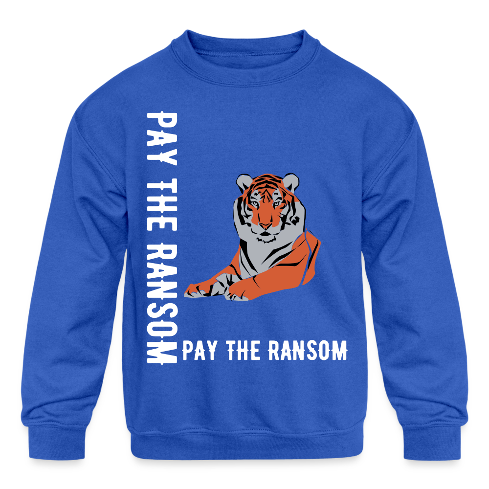 Pay The Ransom Kids' Crewneck Sweatshirt - royal blue