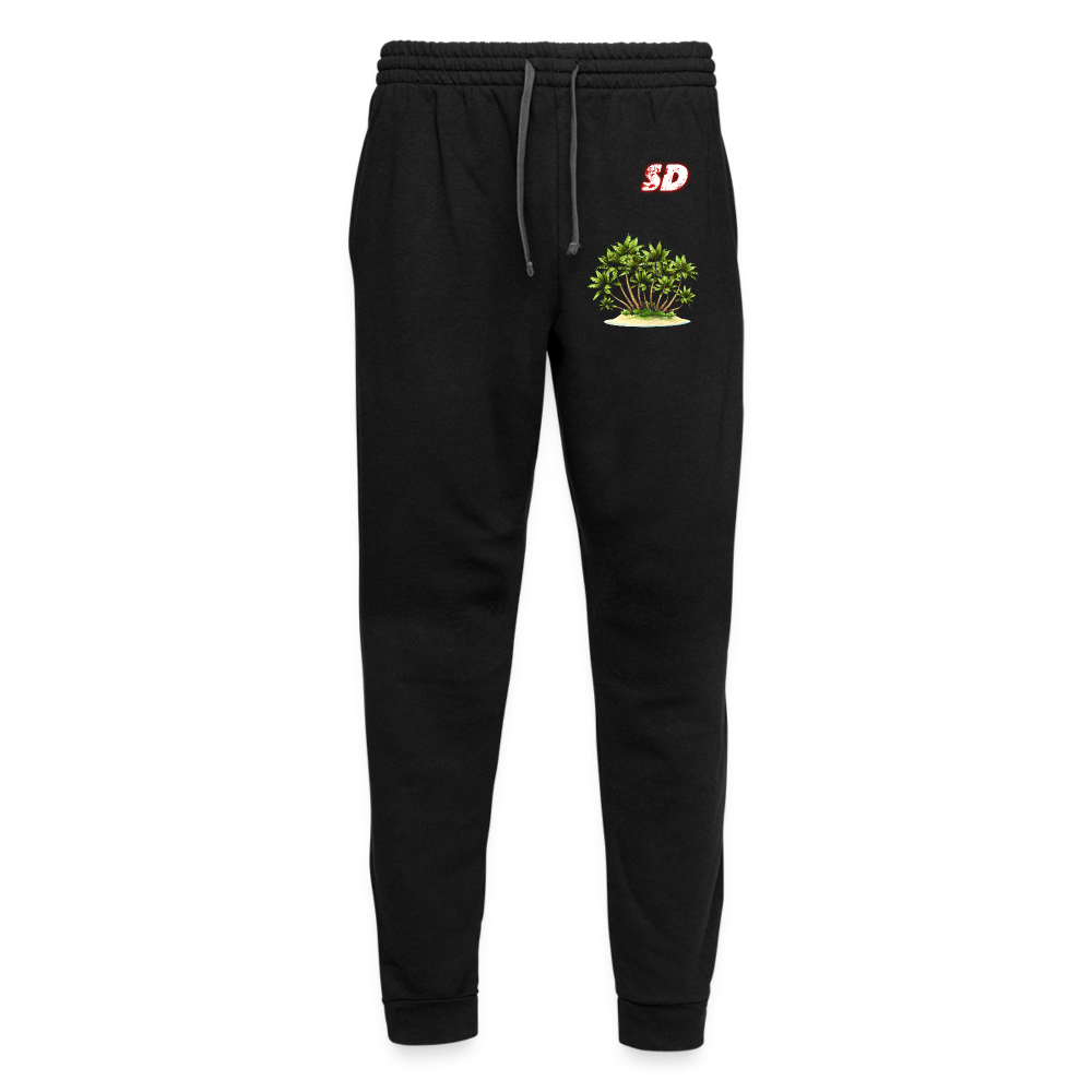 Black SD Unisex Palm tree Joggers - black/asphalt